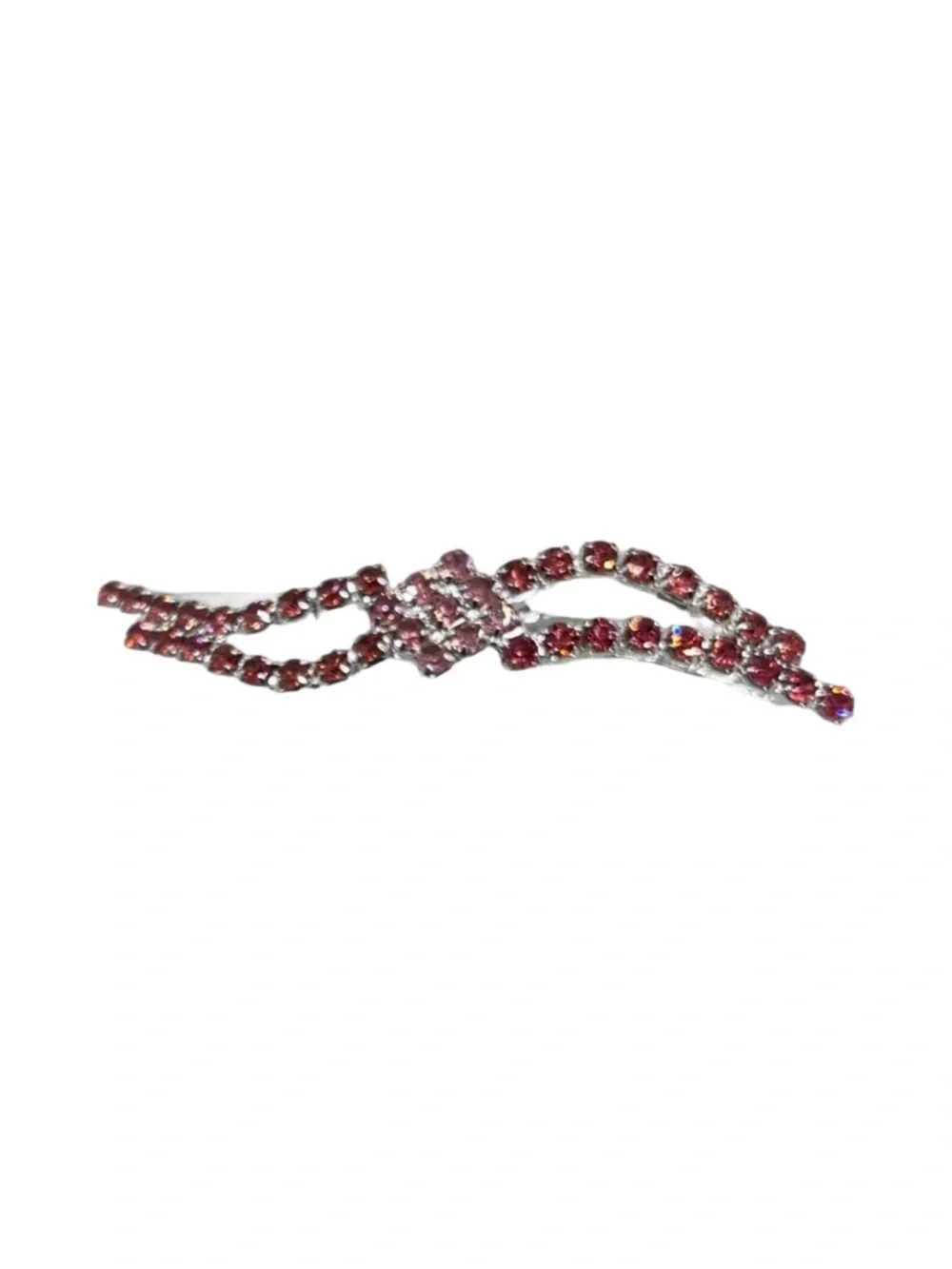 Elegant Pink  Rhinestone  Crystal Hair Clip 3.0”FINAL PRICE DROP